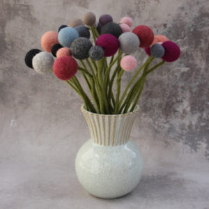 Fleurs en laine