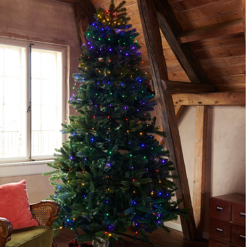 Knirke - Guirlande spécial sapin H1,7M multicolores - La Petite